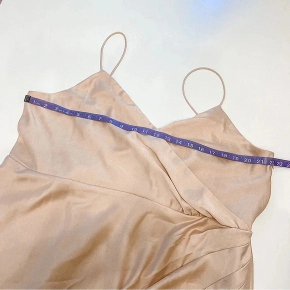 BHLDN Anthropologie Freya satin charmeuse dress beige oyster size 20 NWT - Picture 12 of 14